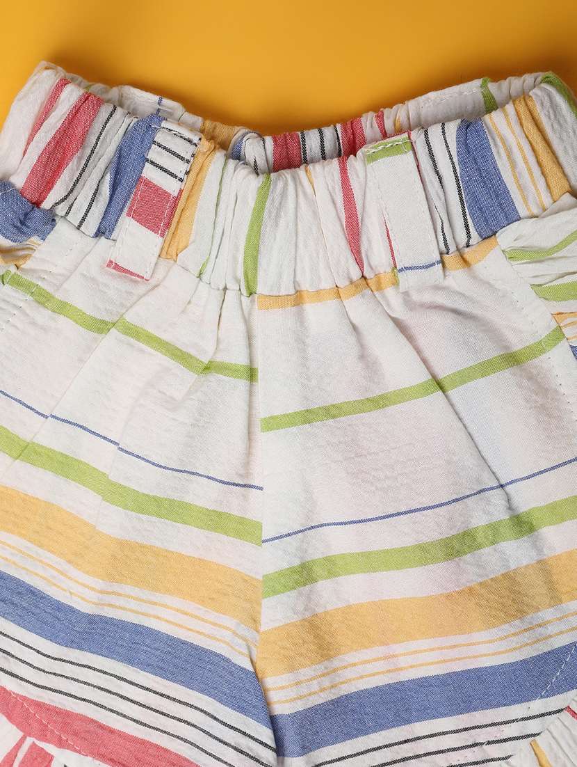 white cotton combo infant twin set - 22338915 -  Standard Image - 4