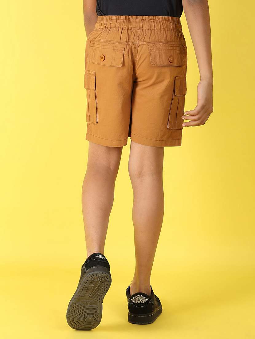 khaki cotton shorts & three fourth - 22338930 -  Standard Image - 4