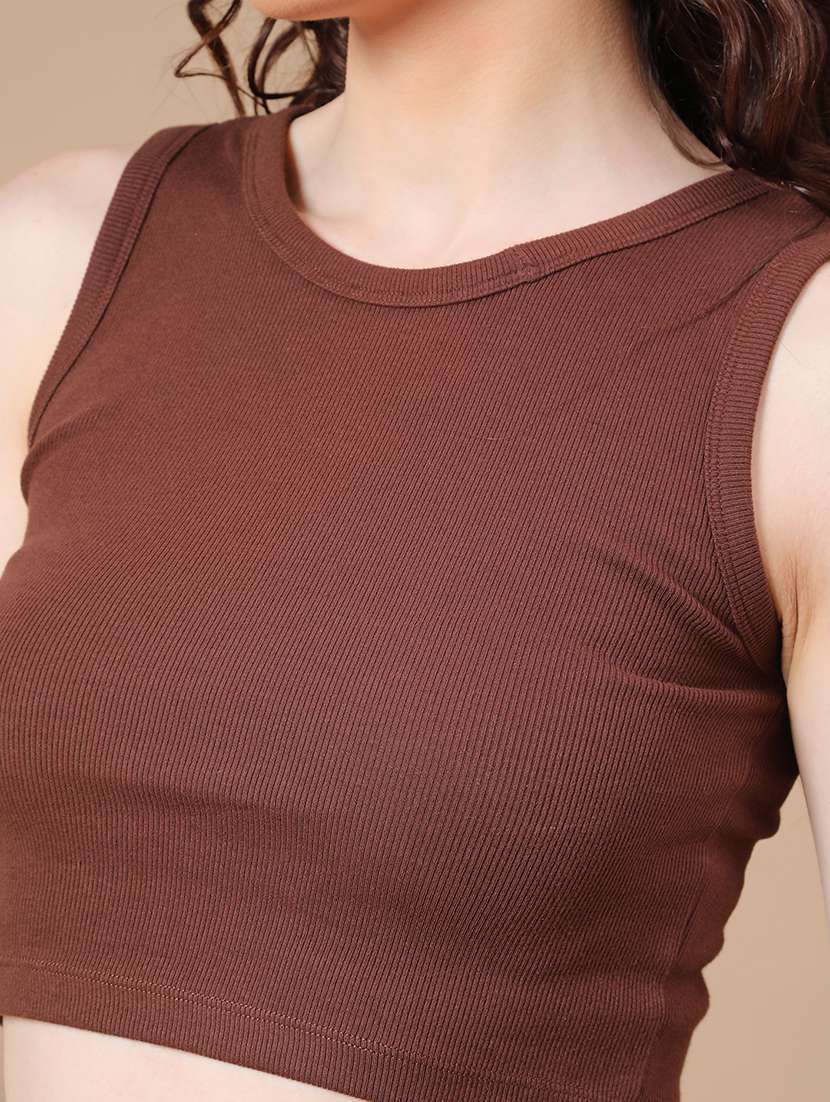 brown cotton tank  top - 22338968 -  Standard Image - 1