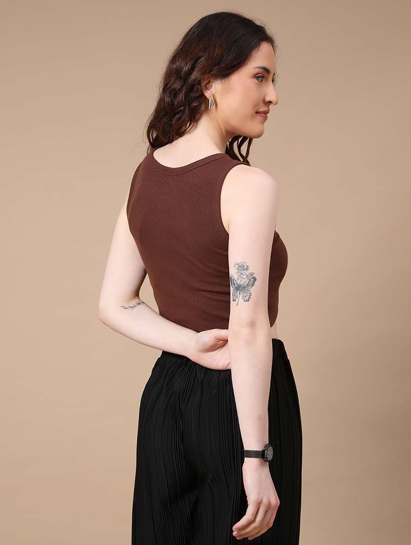brown cotton tank  top - 22338968 -  Standard Image - 4