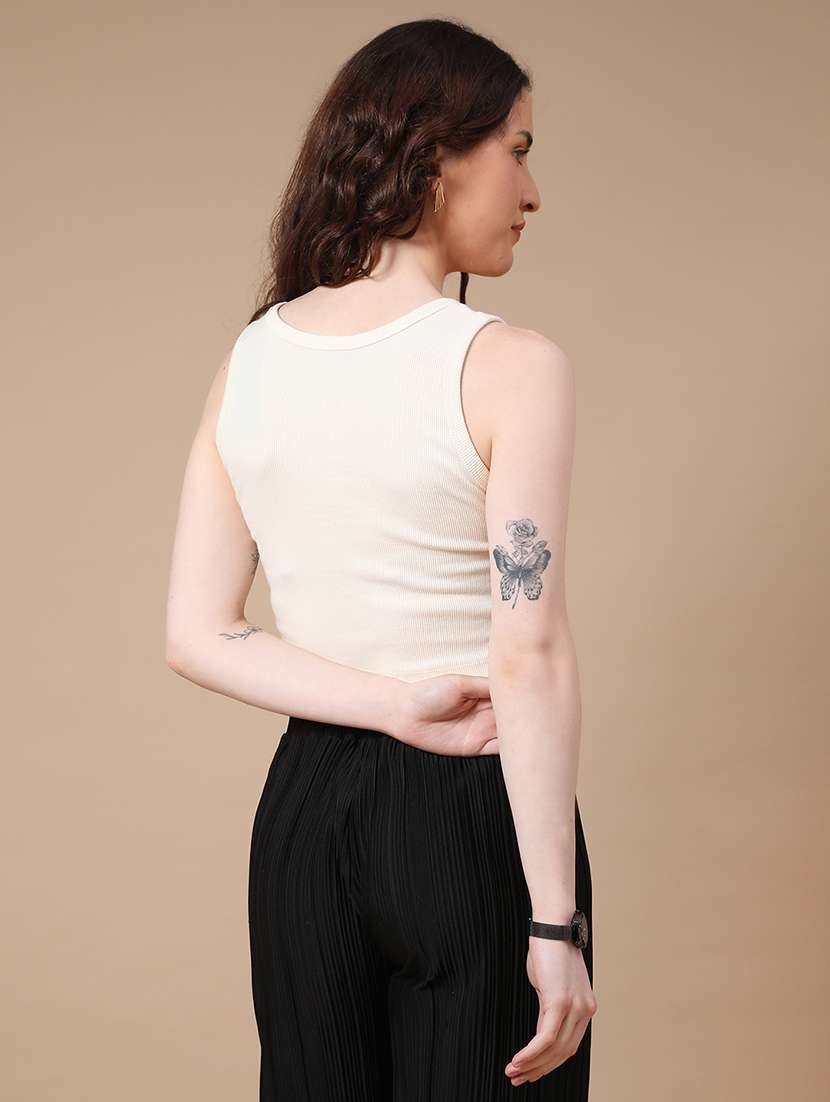 beige cotton regular top - 22338969 -  Standard Image - 4