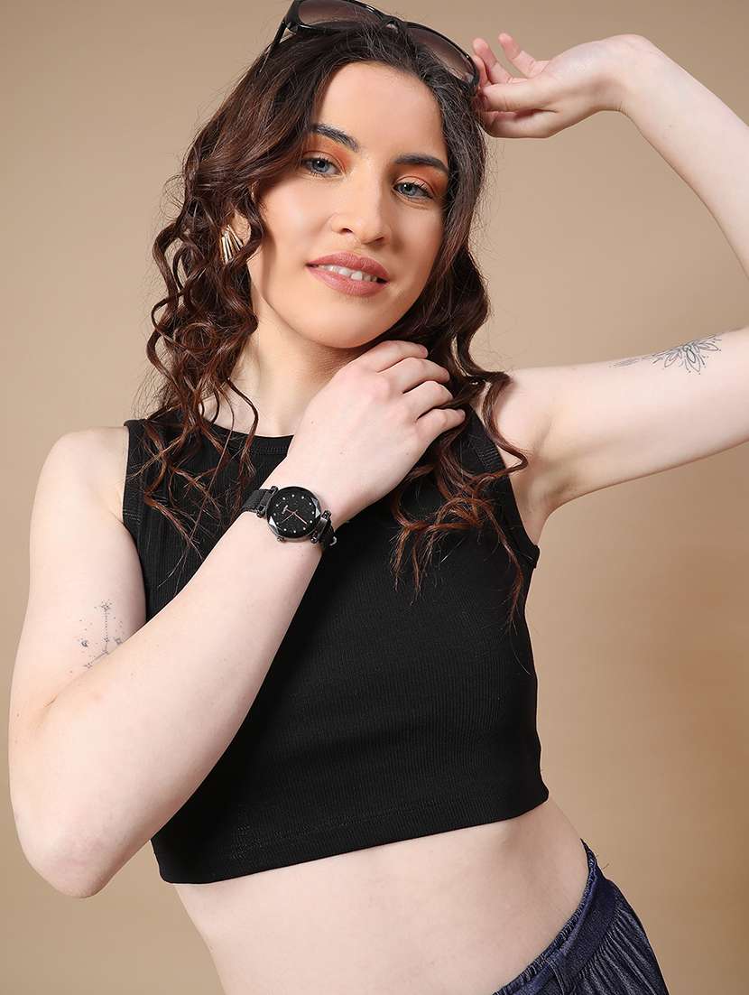 black cotton tank  top
