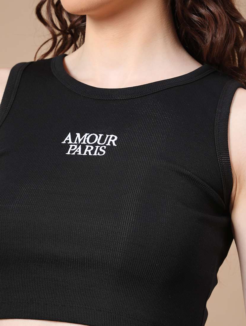 Black Cotton Tank Top - 22338971 -  Standard Image - 1