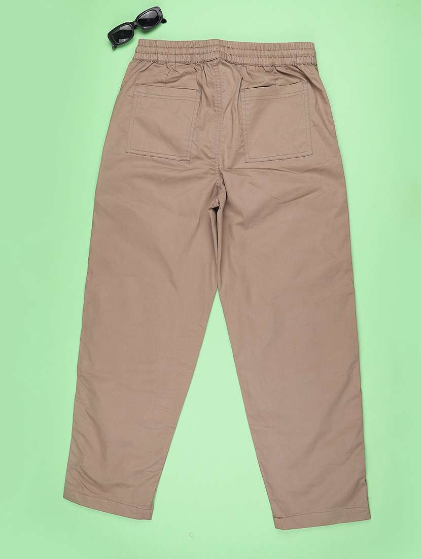 boys solid mid rise regular fit cargo pant - 22338984 -  Standard Image - 1