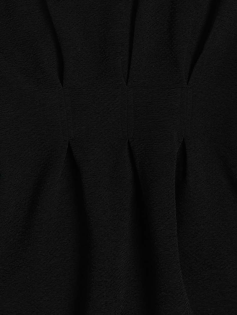 Girls Solid Round Neck A-line Dress - 22338992 -  Standard Image - 4