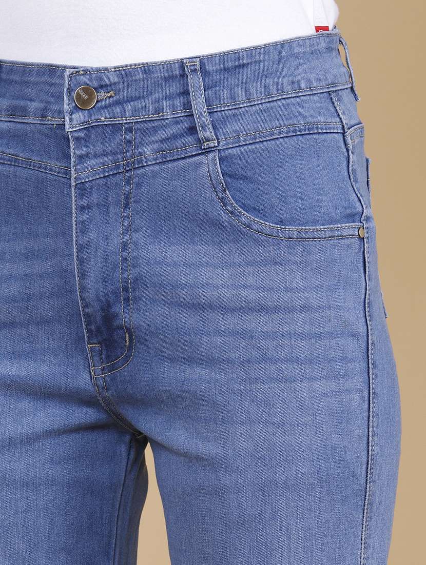 women solid high rise bootcut jeans - 22339116 -  Standard Image - 1