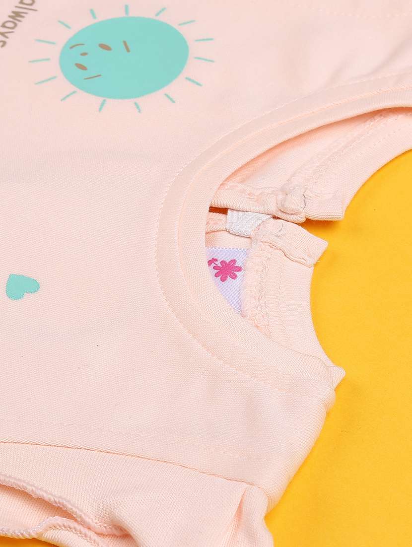 peach cotton combo infant twin set - 22339129 -  Standard Image - 4