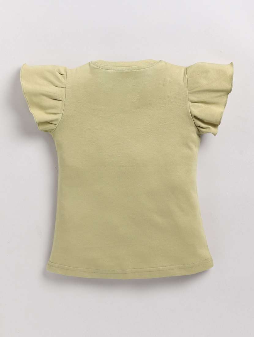 girls printed ruffle sleeve top - 22339217 -  Standard Image - 1