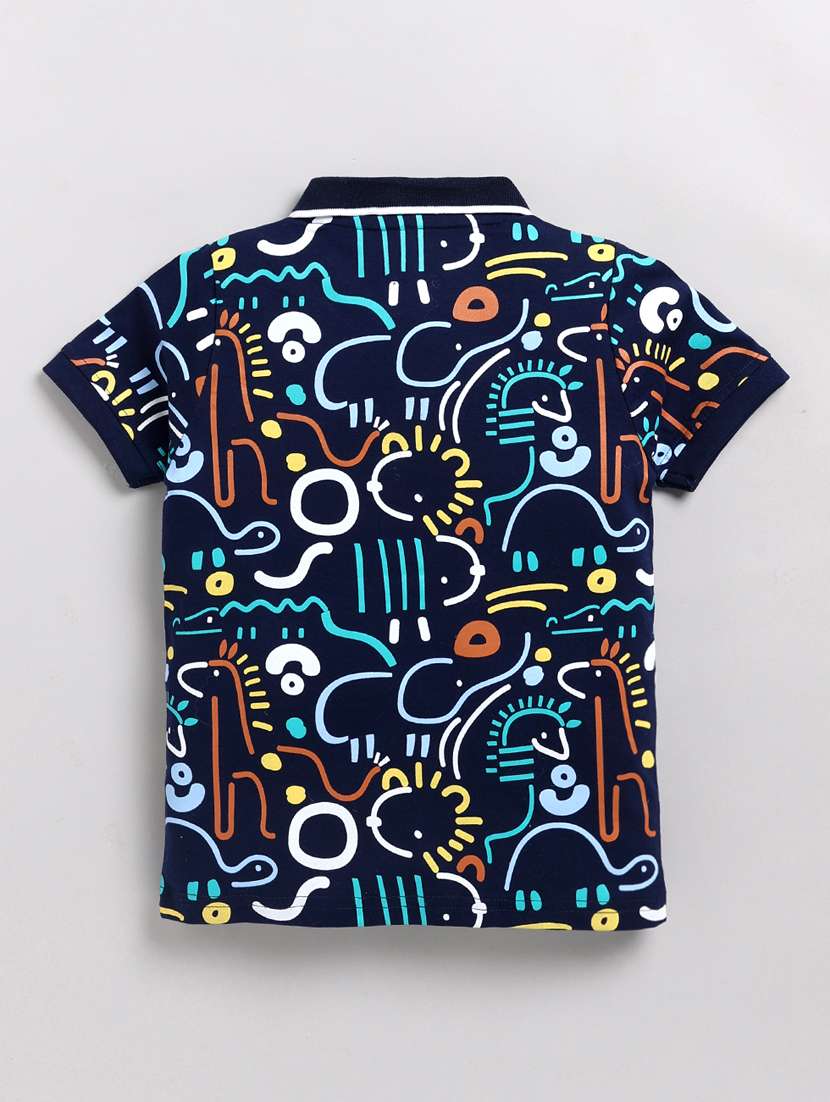 boys printed short sleeve polo t-shirt - 22339249 -  Standard Image - 1