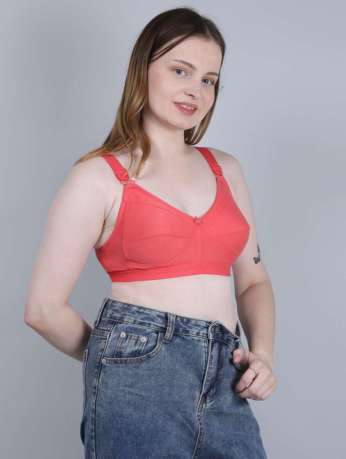 girls solid non padded minimizer bra - 22339257 -  Standard Image - 1