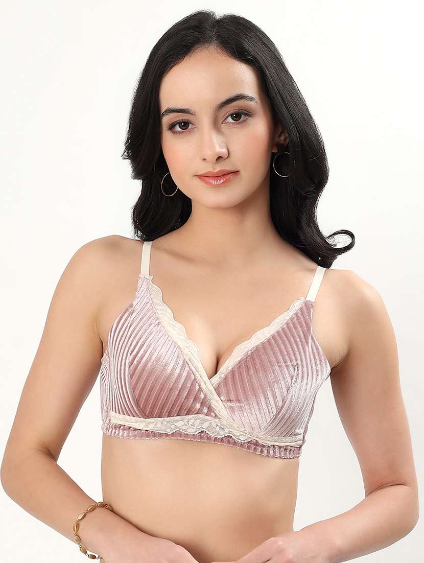 women self designed non wired laced bra - 22339382 -  Standard Image - 1