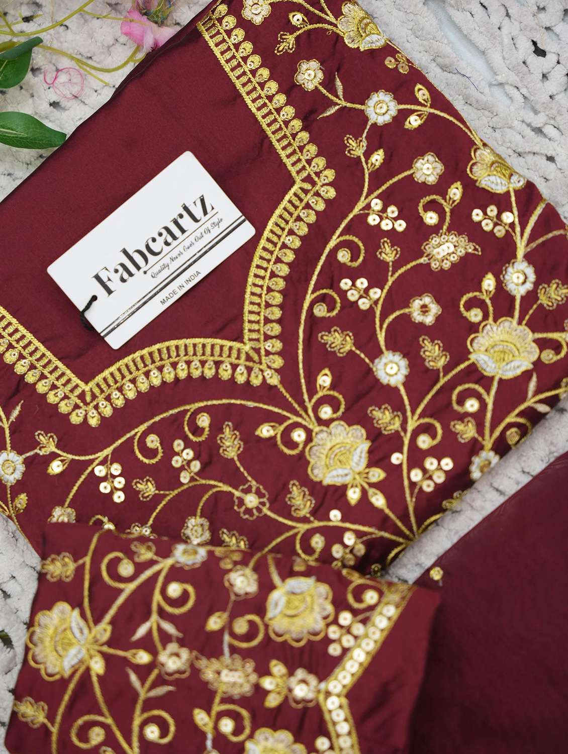 women self design south indian style unstitched lehenga choli set - 22339501 -  Standard Image - 4
