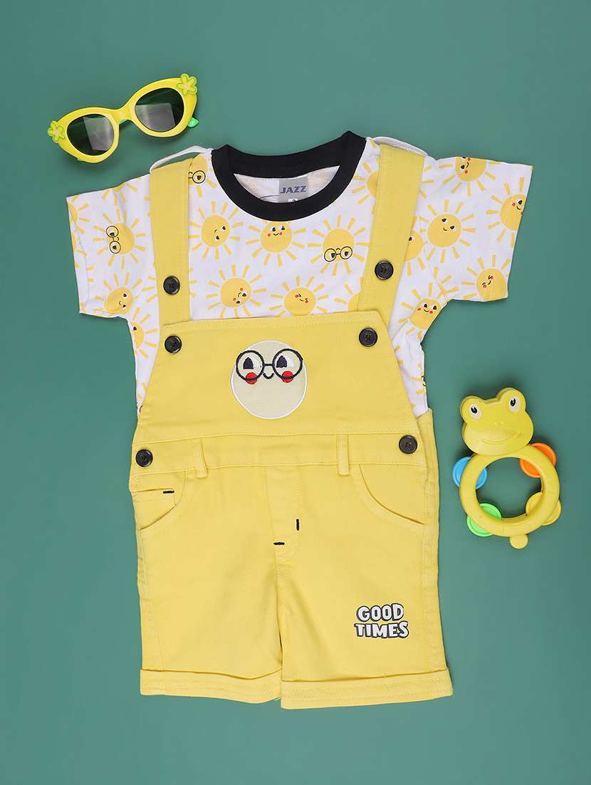 Yellow Cotton Combo Coords Set - 22339522 -  Standard Image - 1