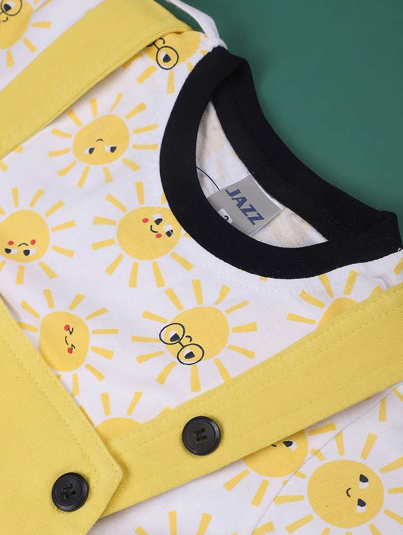 Yellow Cotton Combo Coords Set - 22339522 -  Standard Image - 4