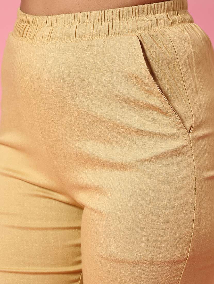 Beige Cotton Tapered Pant - 22339554 -  Standard Image - 1