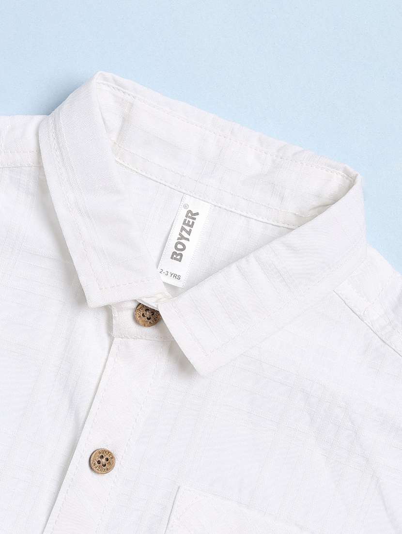 boys solid short sleeves casual shirt - 22339617 -  Standard Image - 4