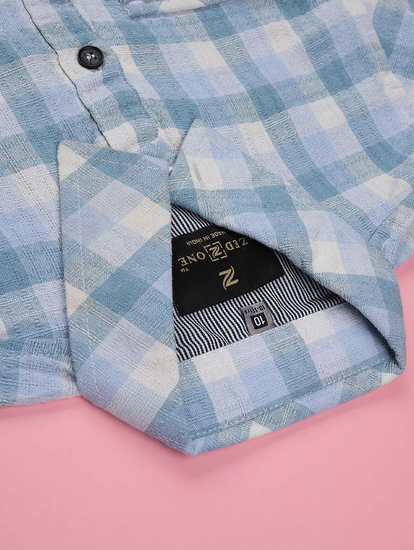 boys checkered long sleeve collared shirt - 22339620 -  Standard Image - 4