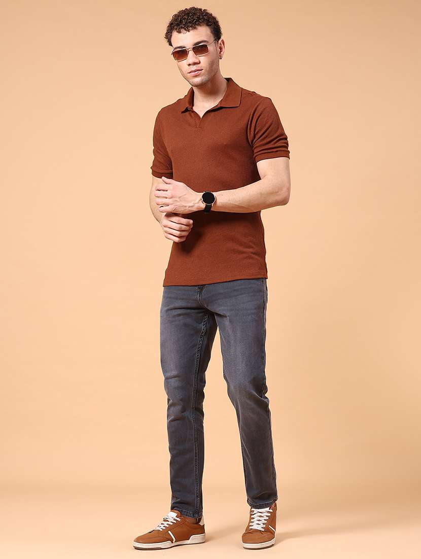 men washed mid rise full length slim fit jeans - 22339842 -  Standard Image - 4