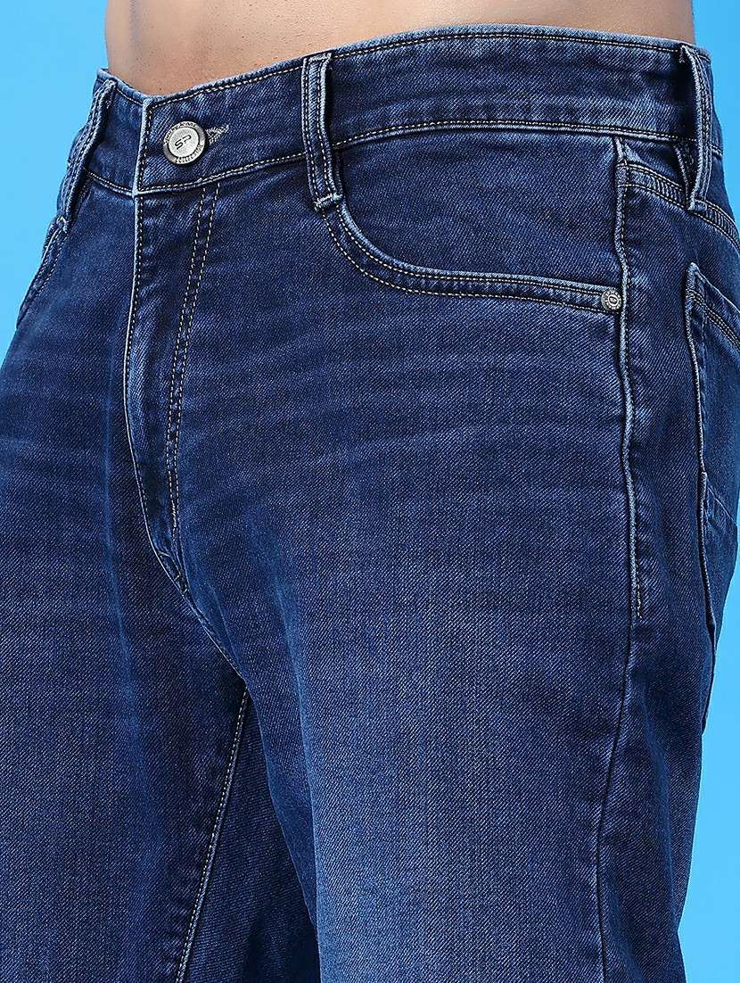 men washed mid rise full length straight jeans - 22339847 -  Standard Image - 1
