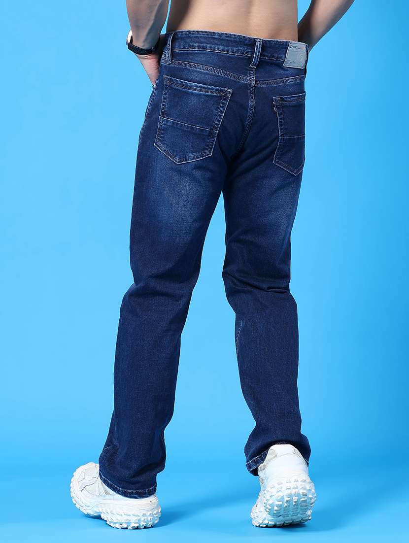 men washed mid rise full length straight jeans - 22339847 -  Standard Image - 4