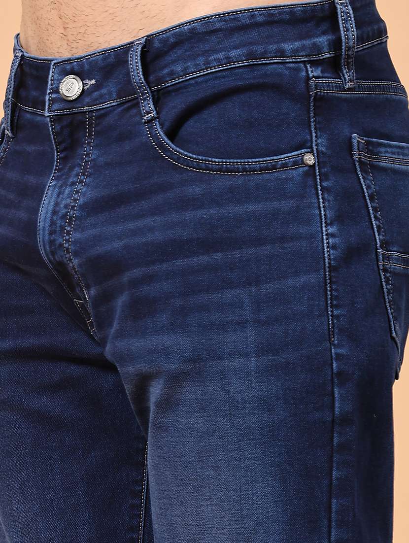 men washed mid rise full length straight fit jeans - 22339848 -  Standard Image - 1