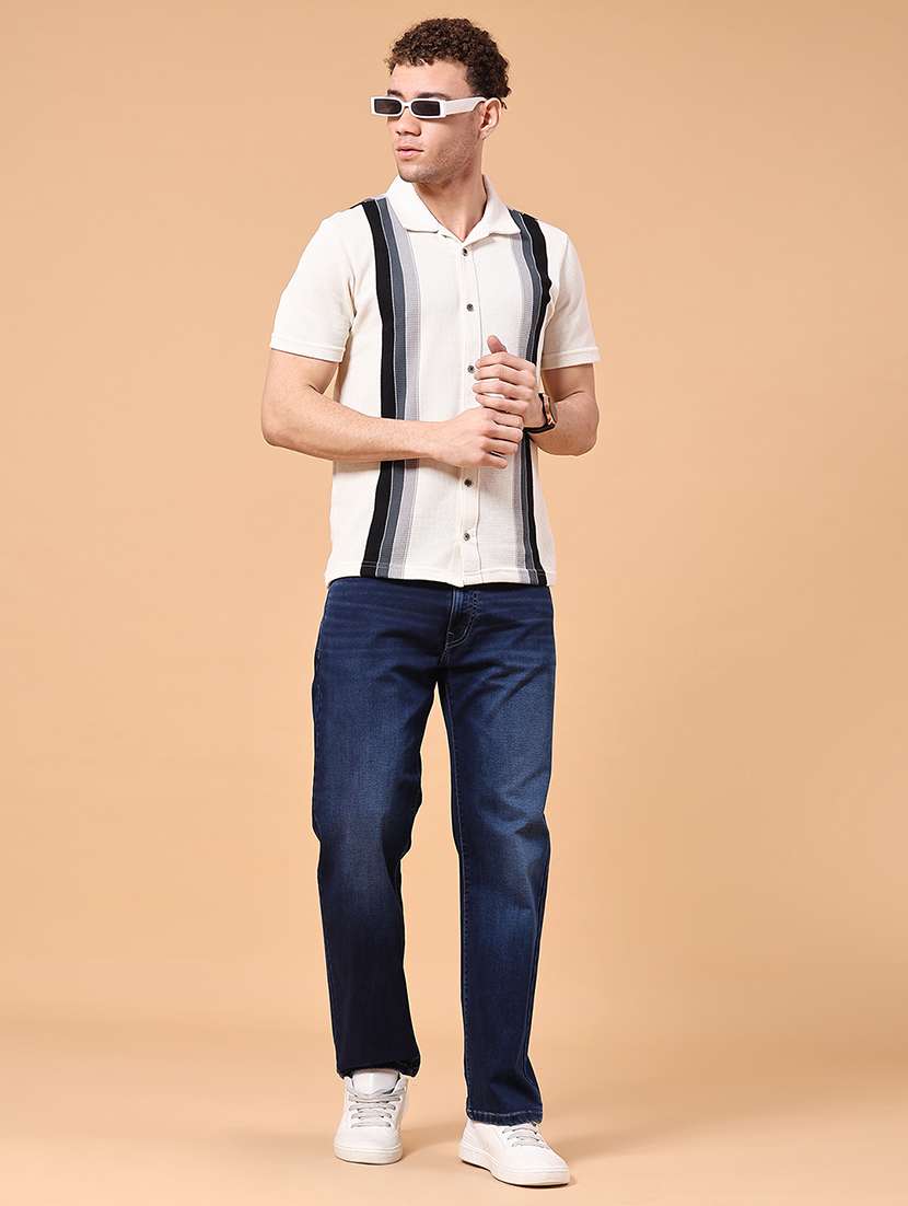 men washed mid rise full length straight fit jeans - 22339848 -  Standard Image - 4
