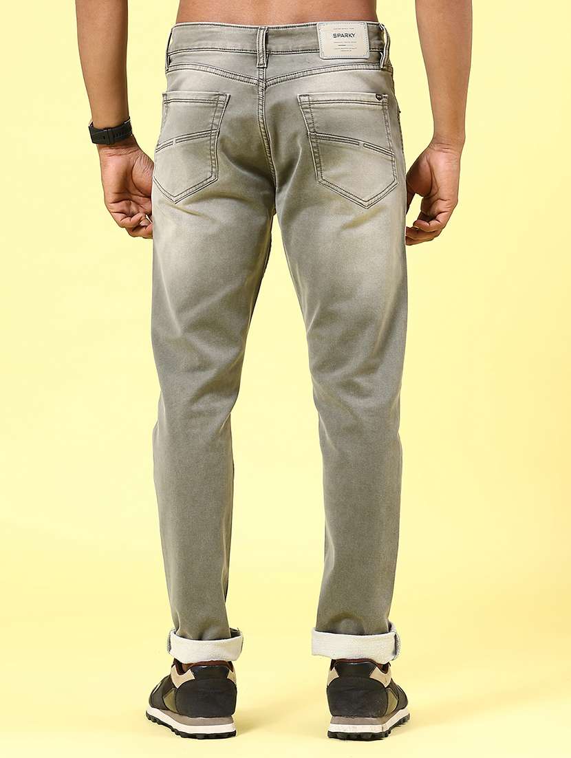 men washed mid rise full length tapered jeans - 22339850 -  Standard Image - 4