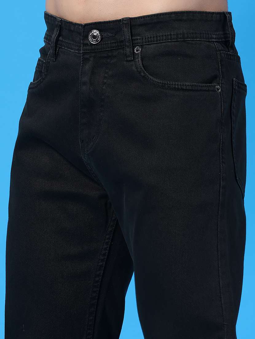 men plain mid rise full length straight jeans - 22339862 -  Standard Image - 1