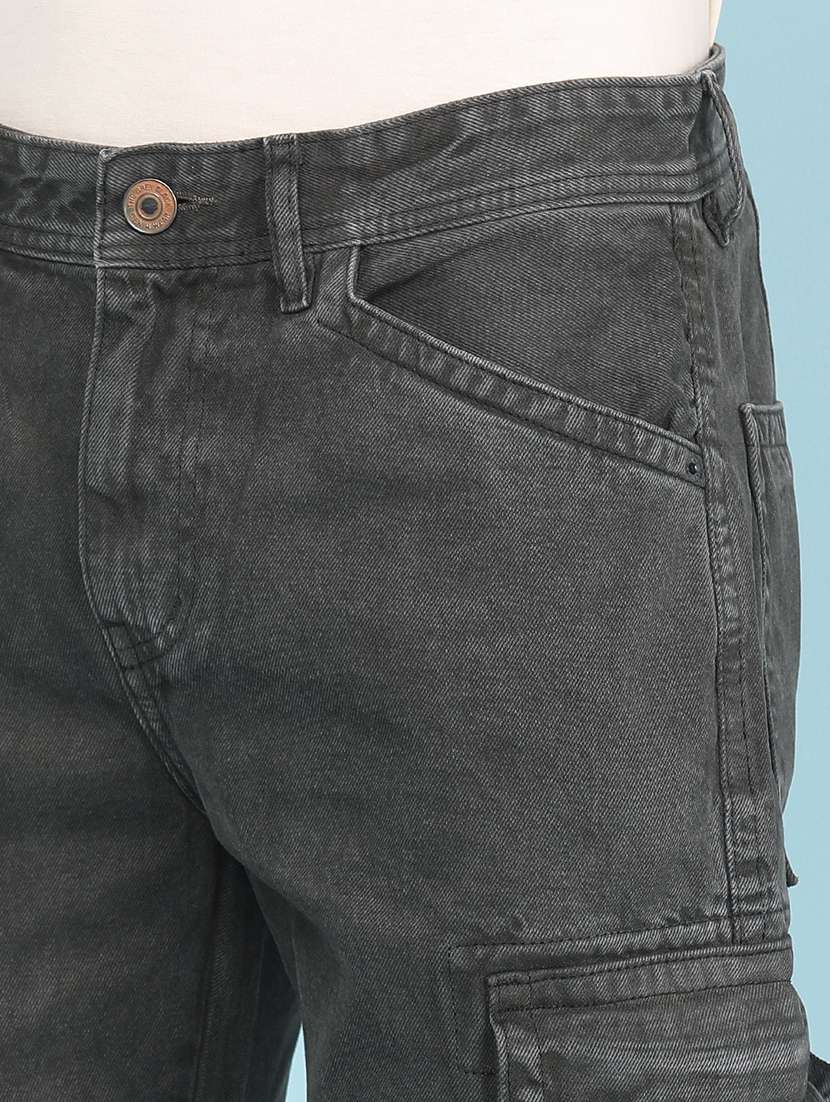 men solid mid rise relaxed fit cargo  - 22339871 -  Standard Image - 1
