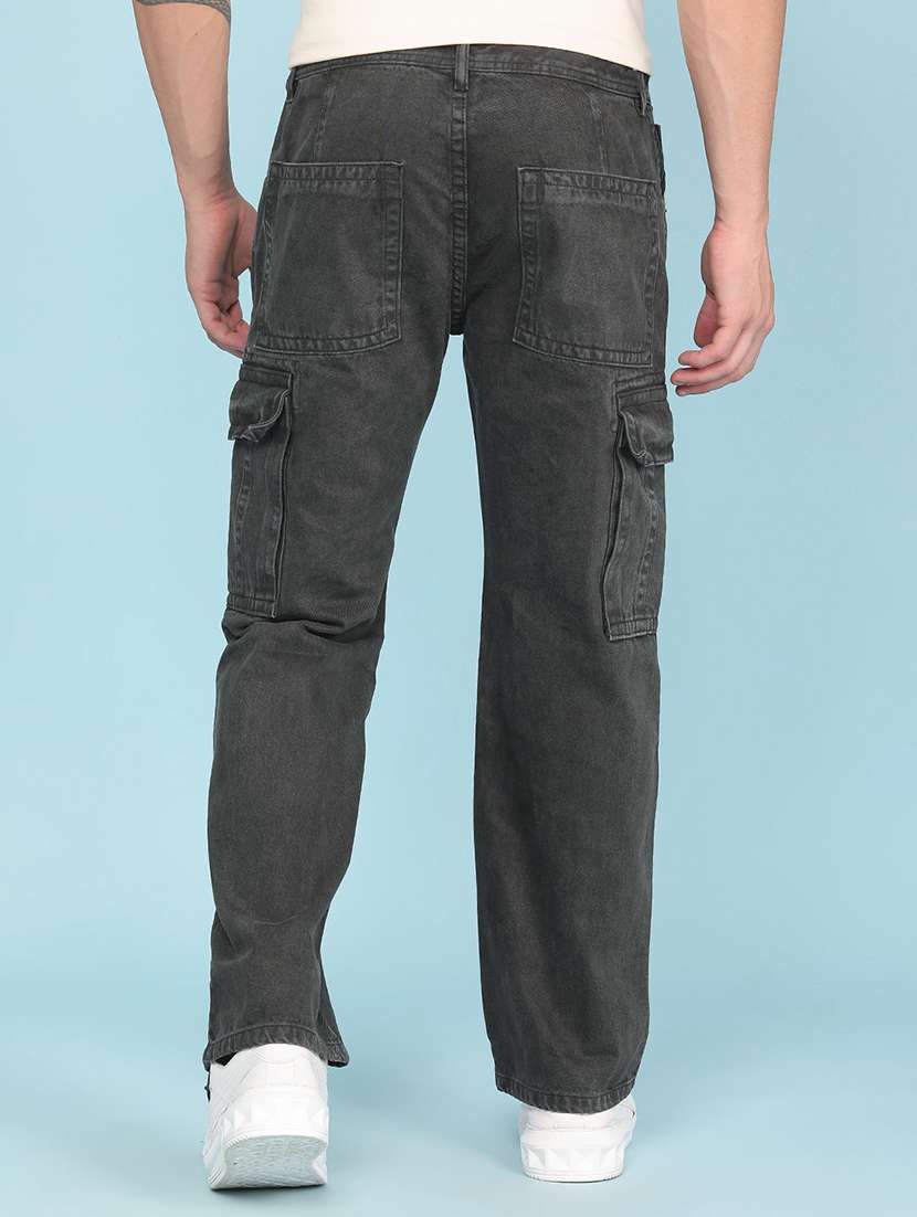 men solid mid rise relaxed fit cargo  - 22339871 -  Standard Image - 4