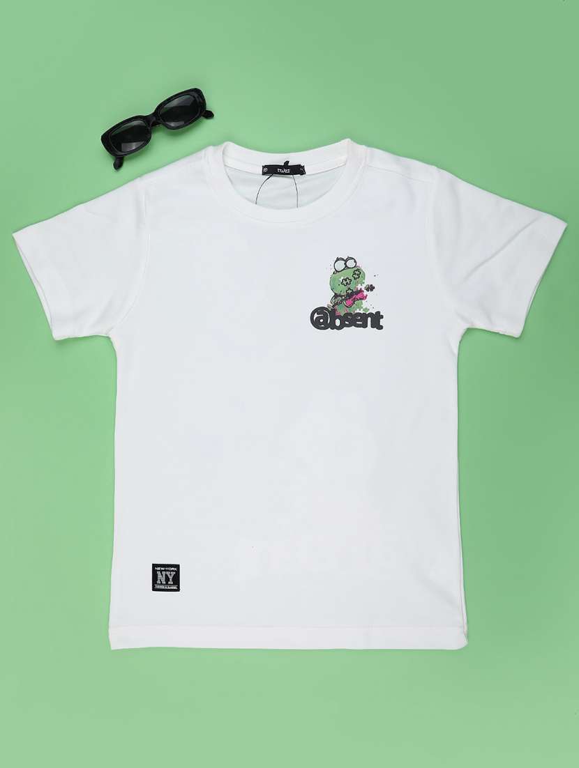 boys printed round neck t-shirt - 22339896 -  Standard Image - 1