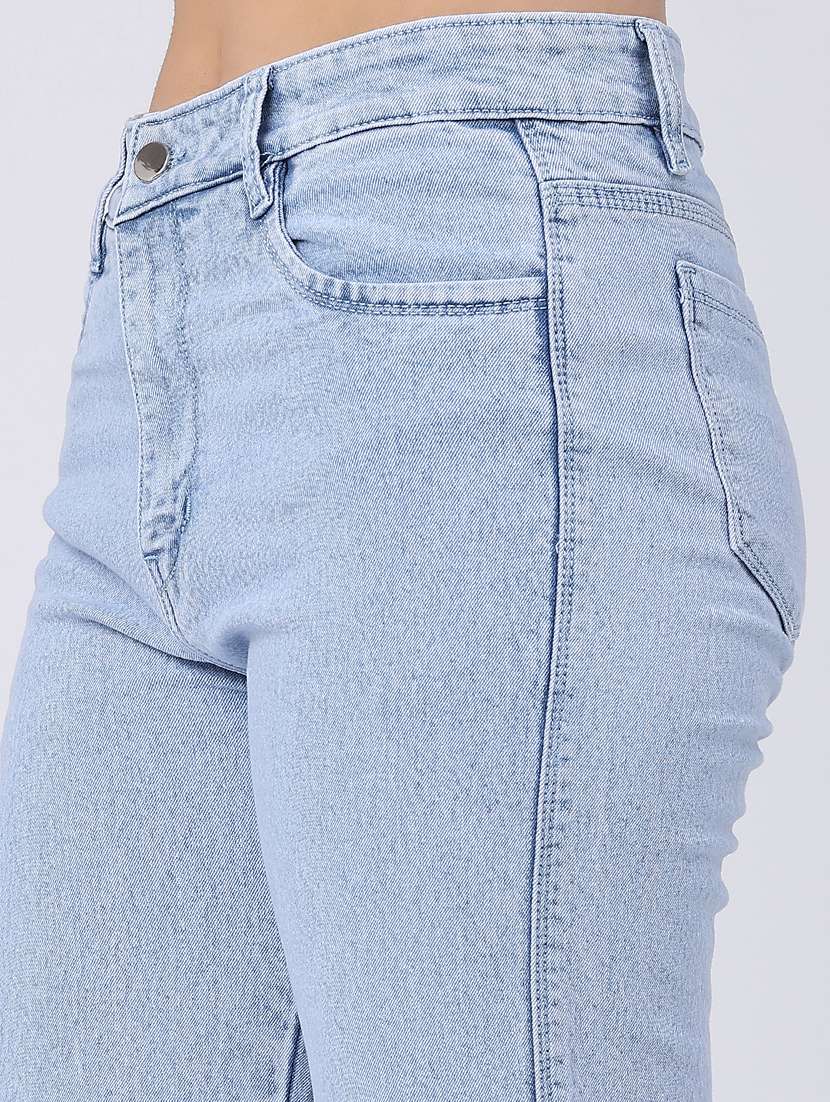 Women Solid High Rise Straight Jeans - 22339920 -  Standard Image - 1