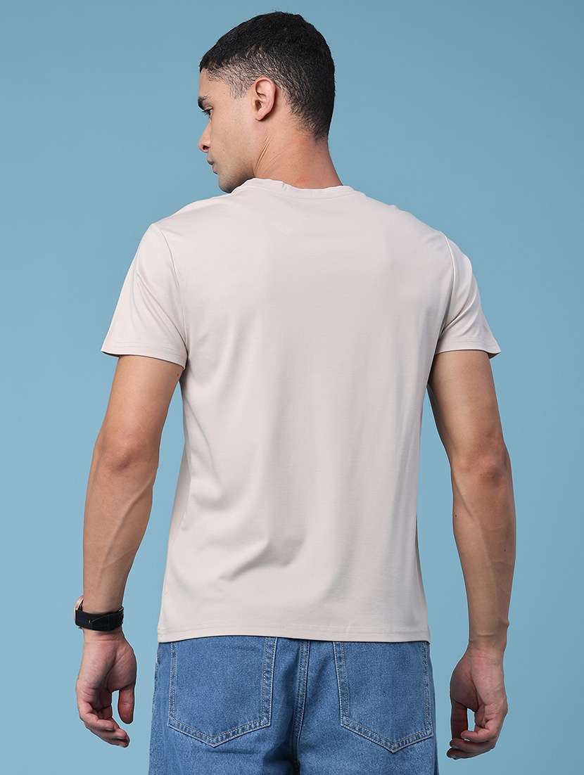 Men Printed Round Neck Regular Fit T-shirt - 22339976 -  Standard Image - 4
