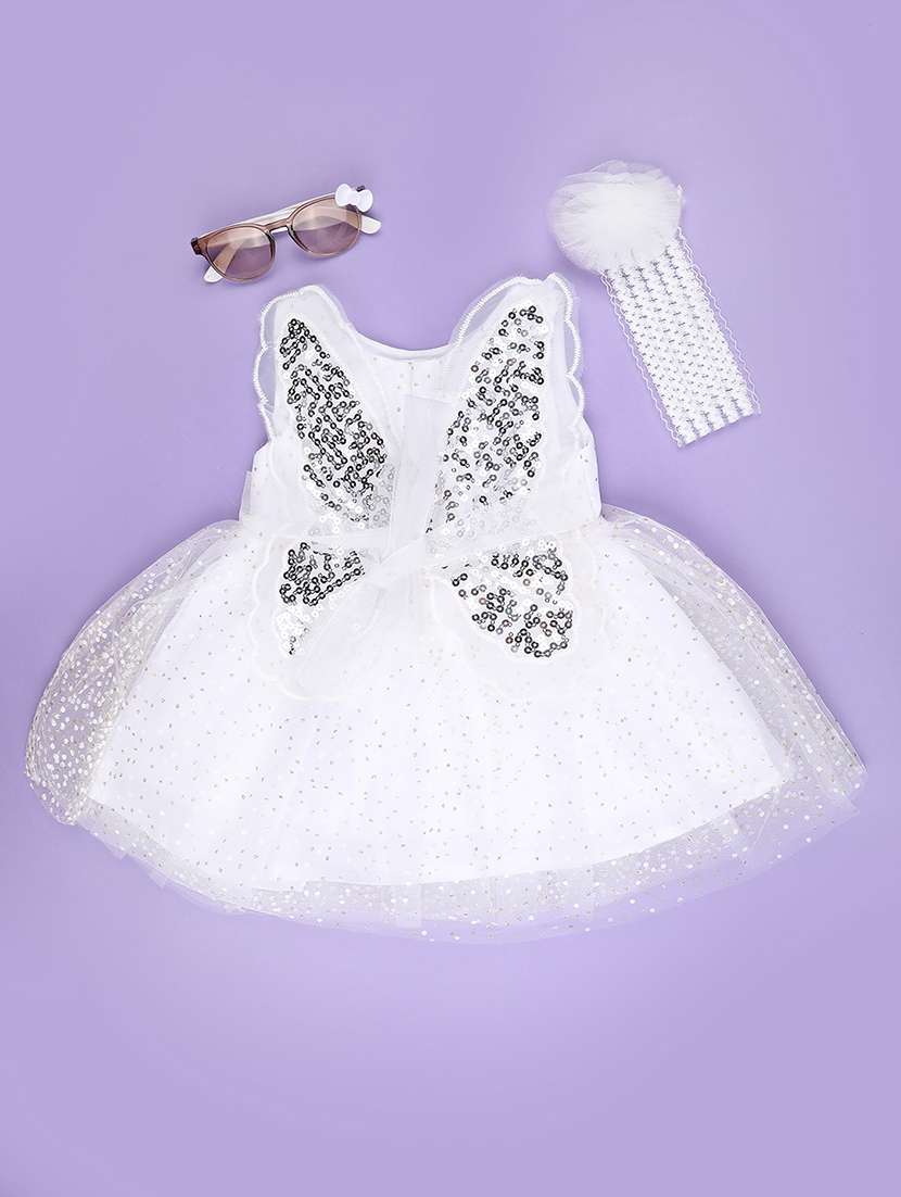 white cotton infant frock - 22340047 -  Standard Image - 1