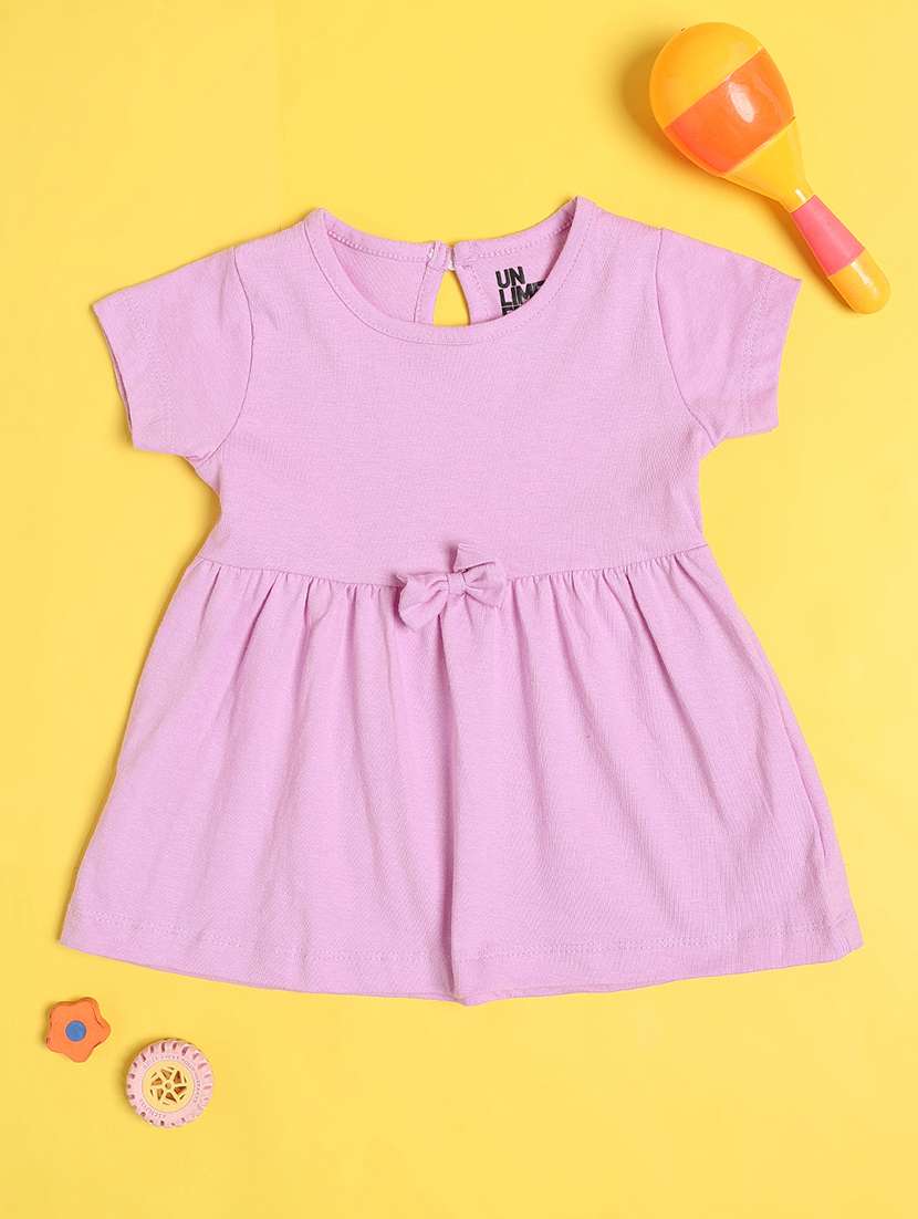 Girls Pack Of 3 Printed Round Neck Frock - 22340054 -  Standard Image - 4