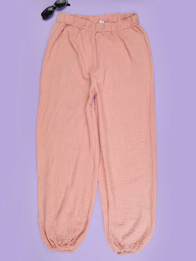 peach cotton jogger - 22340060 -  Standard Image - 1
