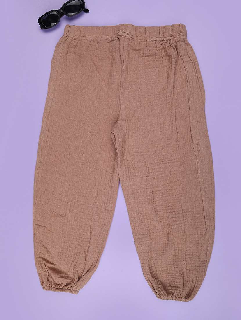 brown cotton jogger - 22340061 -  Standard Image - 1
