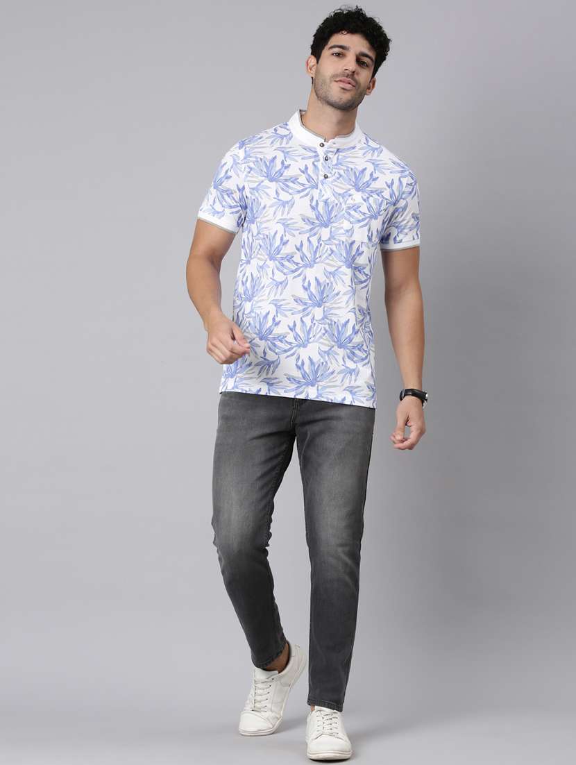 men printed short sleeve slim fit t-shirt - 22340173 -  Standard Image - 4