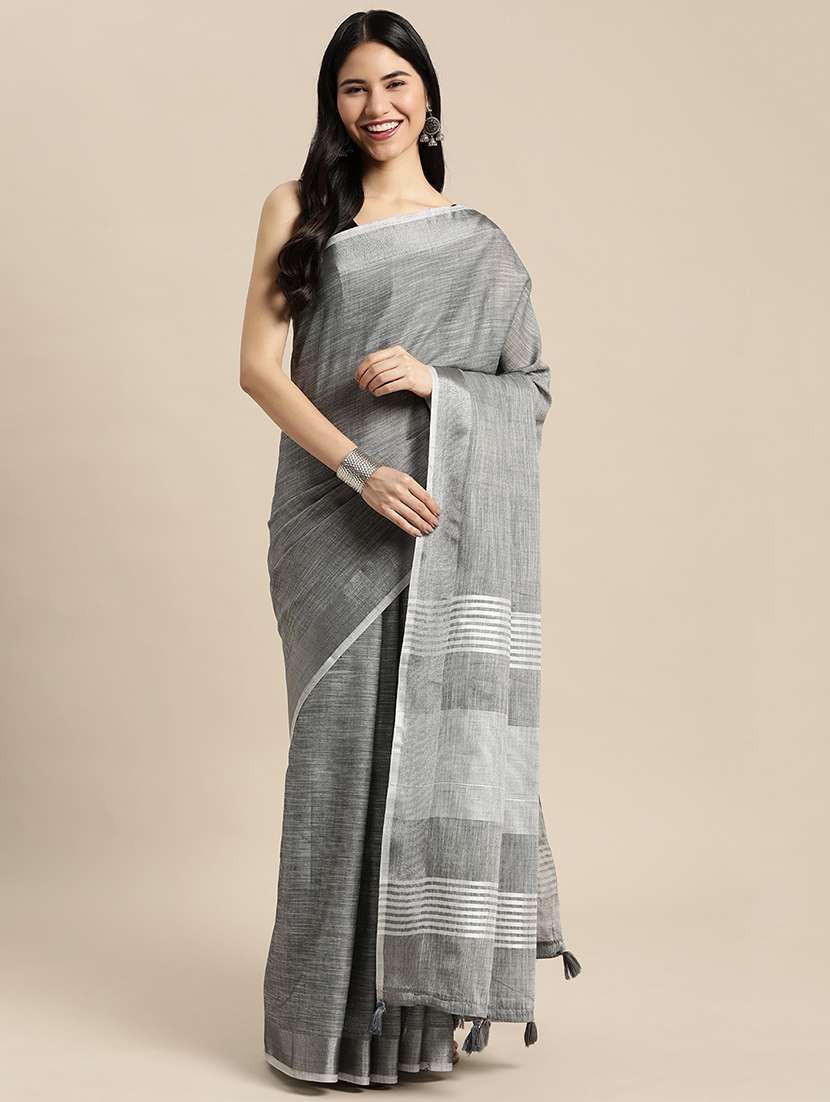 women self design bordered saree with blouse - 22340767 -  Standard Image - 1