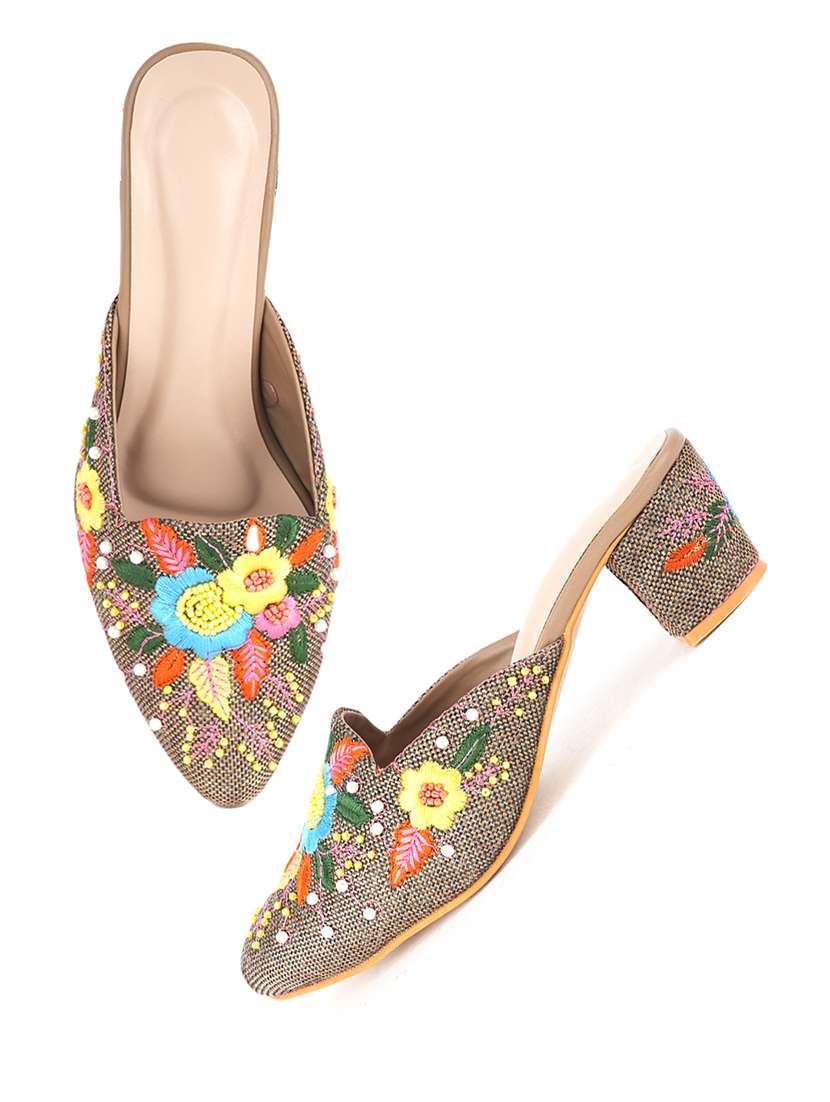 women embellished slip on mules - 22341150 -  Standard Image - 1