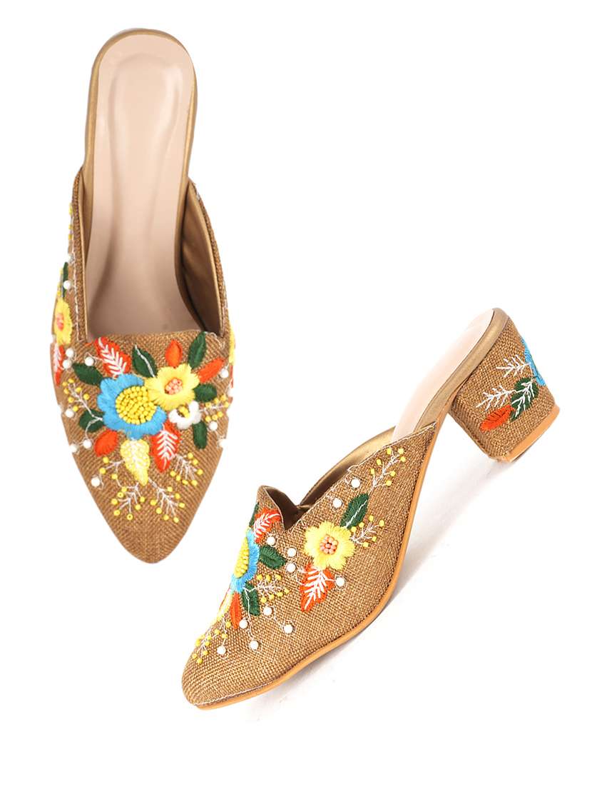 women embellished slip on mules - 22341161 -  Standard Image - 1