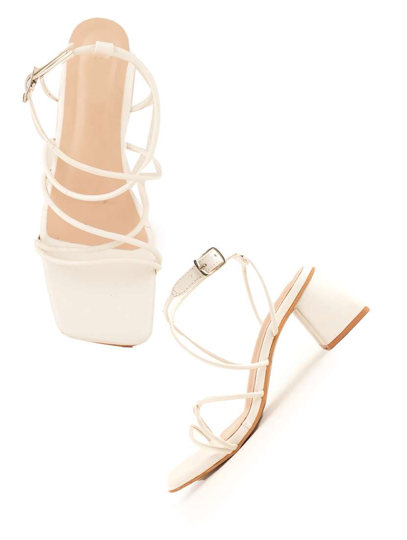 Women Solid Ankle Strap Sandals - 22341179 -  Standard Image - 1