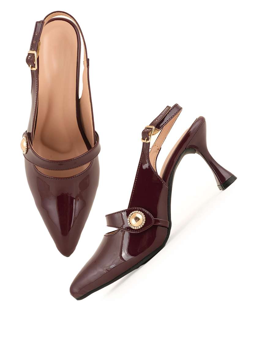 women solid back strap sandals - 22341207 -  Standard Image - 1