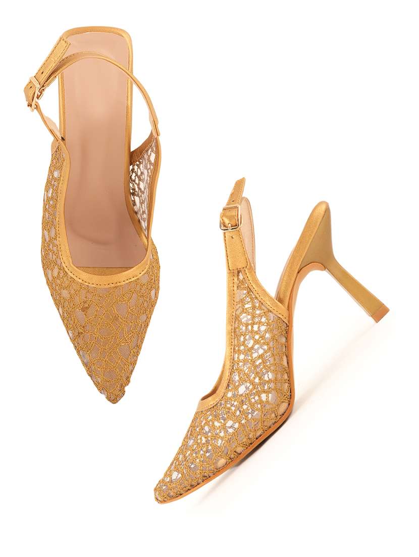 women solid back strap lace sandals - 22341209 -  Standard Image - 1