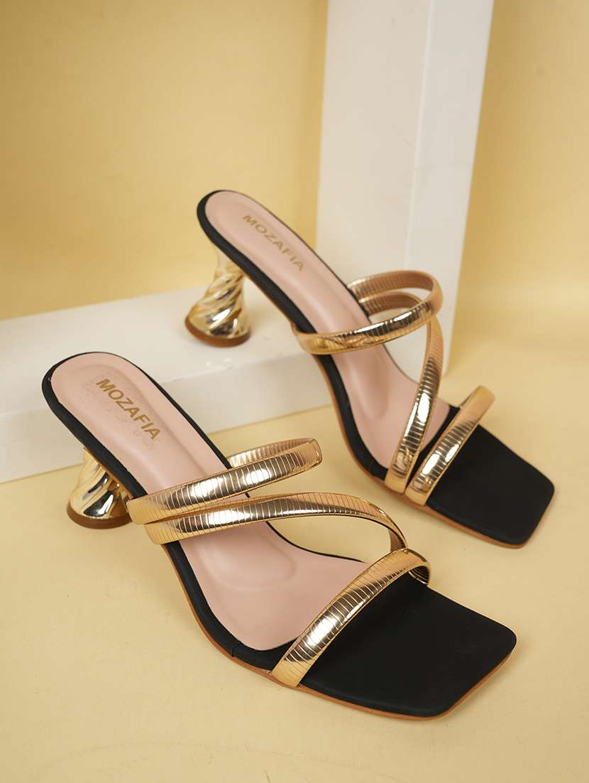 women solid slip on sandals