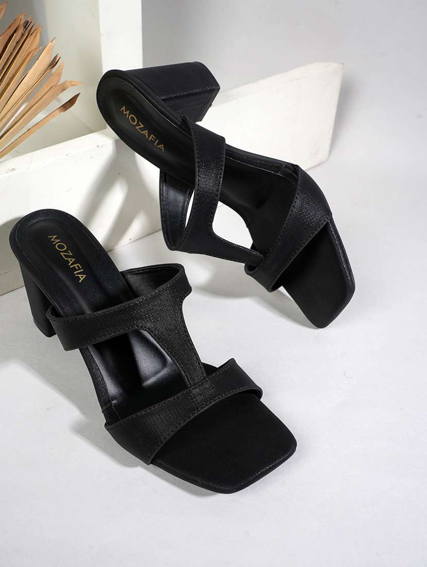 women solid slip on sandals