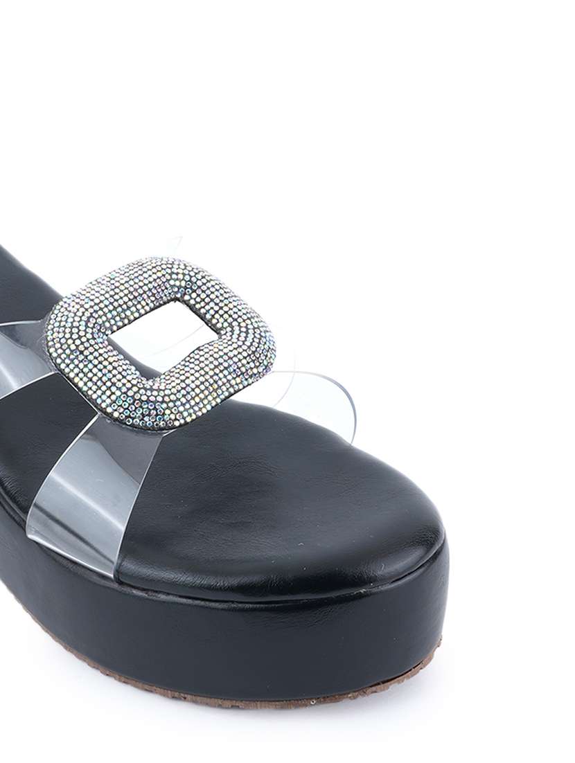 women embellished slip on  wedges - 22341295 -  Standard Image - 4