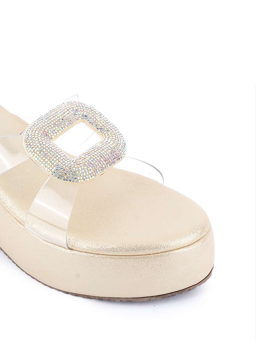 women embellished slip on  wedges - 22341296 -  Standard Image - 4