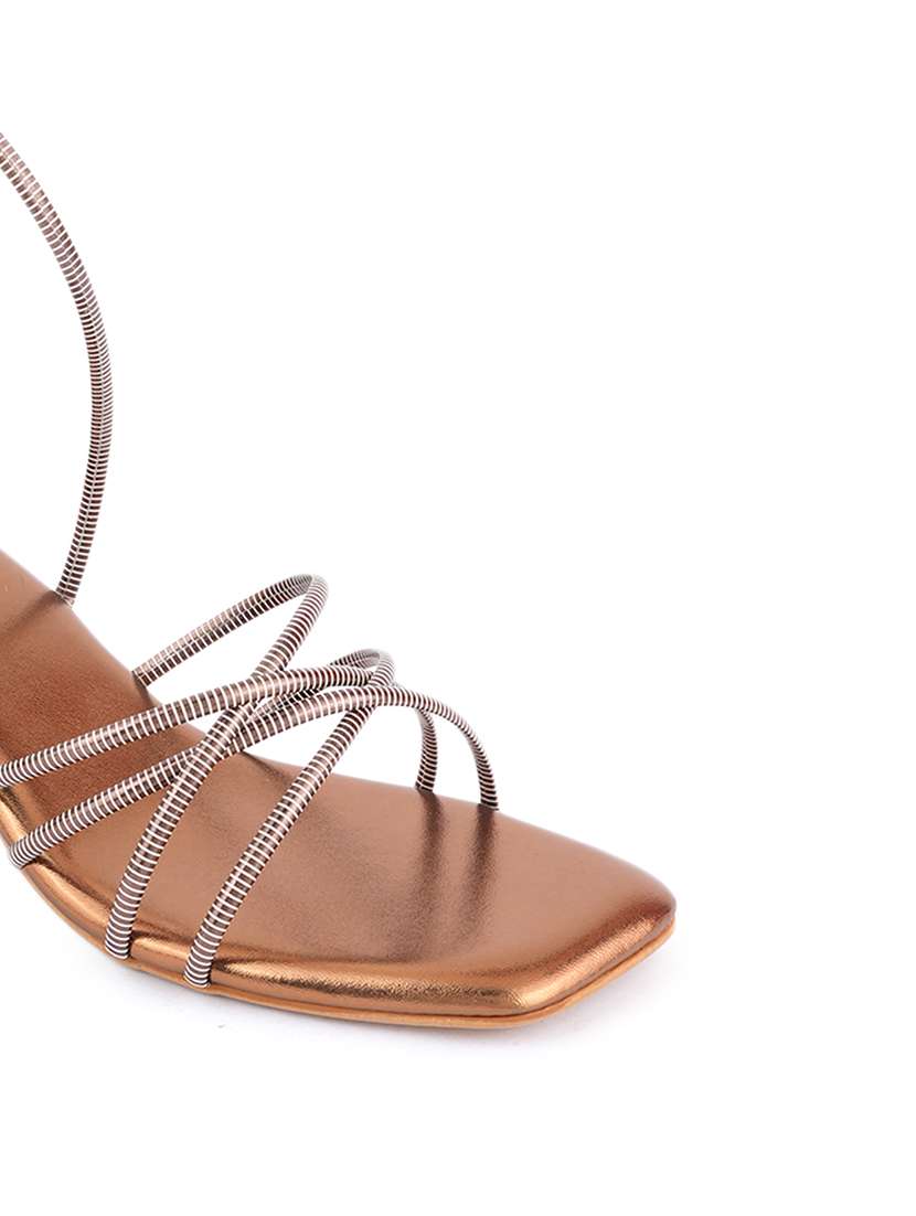 women solid lace up block heels - 22341307 -  Standard Image - 4