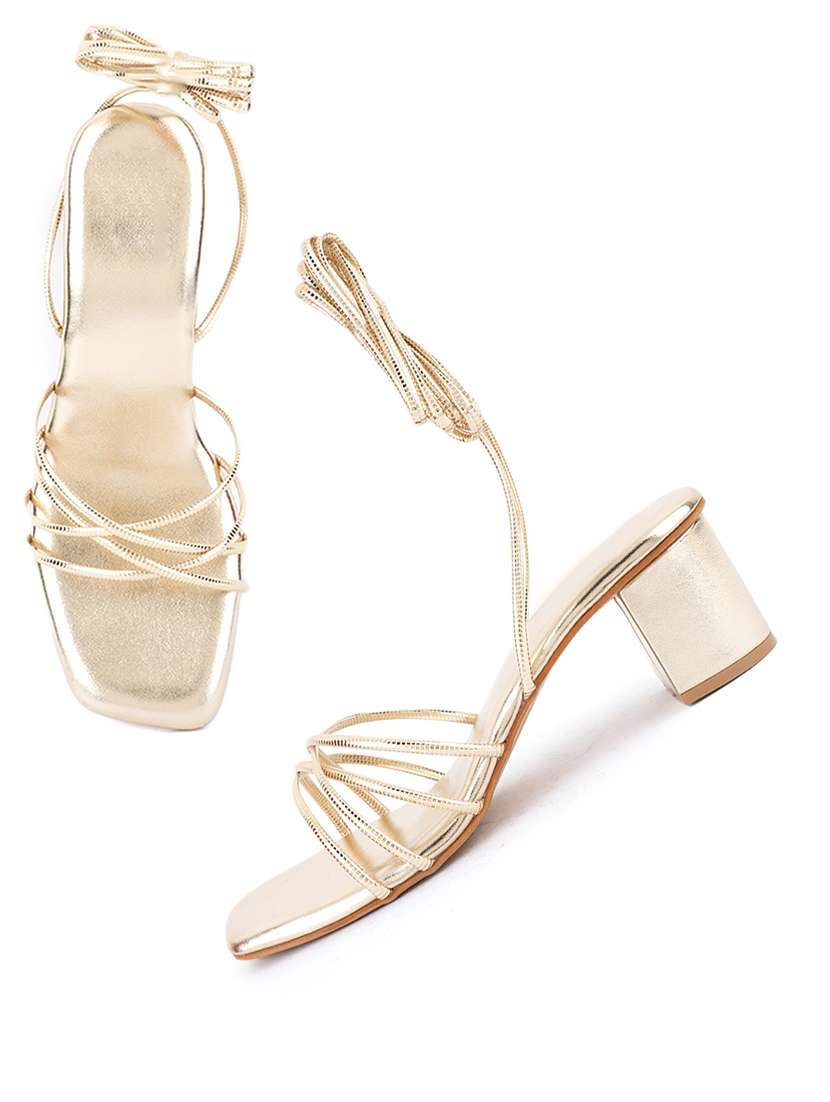 women solid lace up block heels - 22341308 -  Standard Image - 1